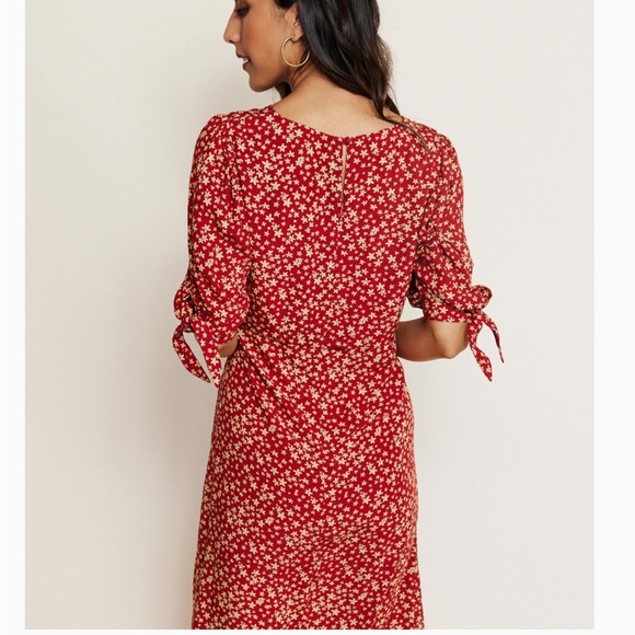 NWT Able Simone Tie Sleeve Midi Dress - Picture 2 of 5